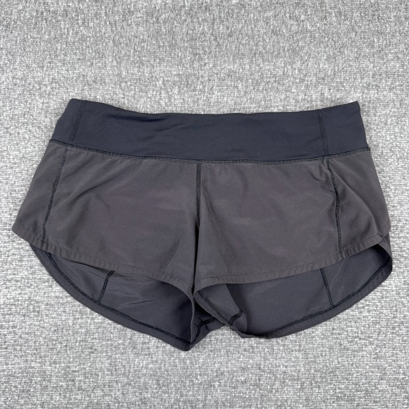 Lululemon Speed Up Short Womens 6 Black High Rise Lined Running Gym Comfort - Picture 1 of 7